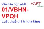 Văn bản hợp nhất 01/VBHN-VPQH Luật thuế giá trị gia tăng
