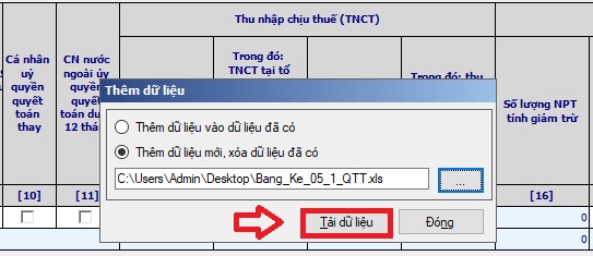 cách tải tờ khai quyết toán thuế TNCN vào htkk