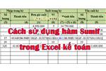 Hướng dẫn dùng hàm Sumif trong Excel kế toán công thức chi tiết