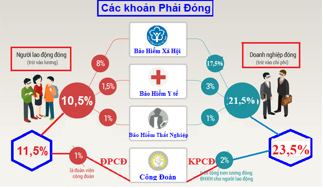 Tỷ lệ trích nộp bảo hiểm