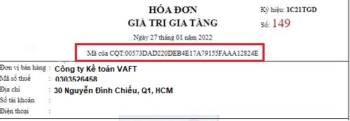 hóa đơn điện tử có mã của cơ quan thuế là gì