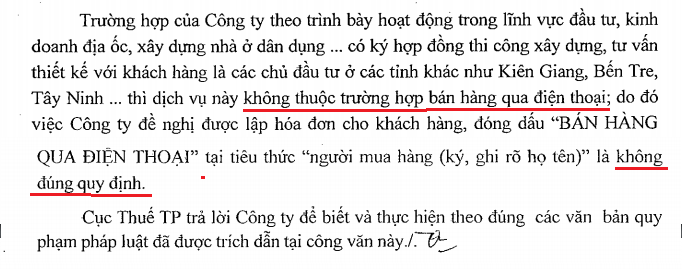 điều kiện đóng dấu bán hàng qua điện thoại