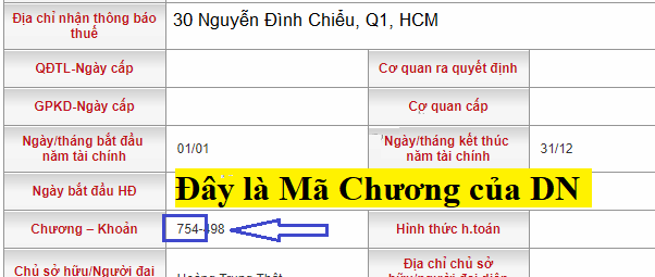 cách tra cứu mã chương