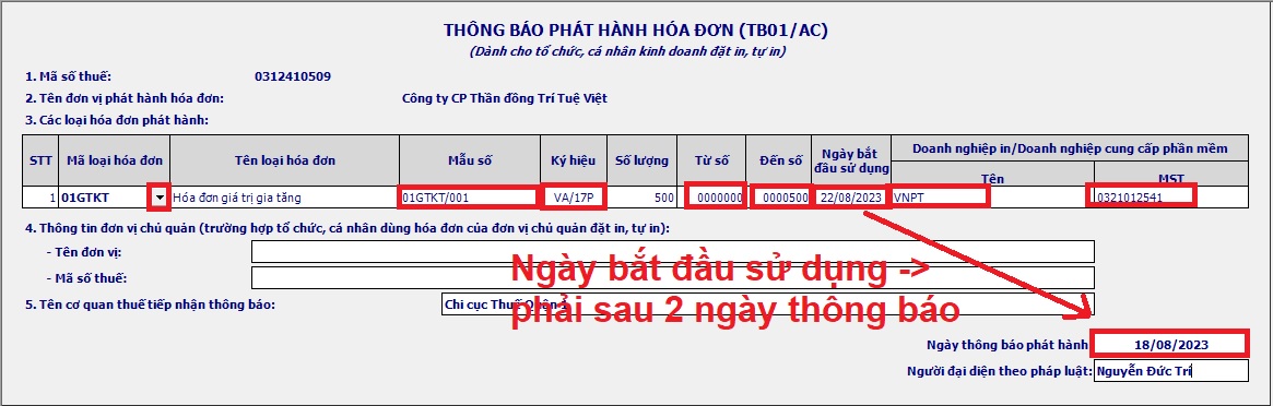 cách nộp thông báo phát hành hóa đơn qua mạng