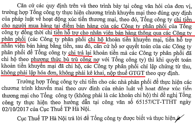 quy định về nhận tiền khuyến mãi