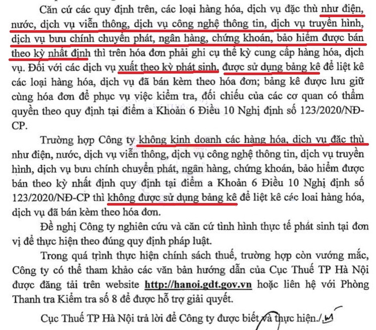 bảng kê xuất kèm hóa đơn điện tử