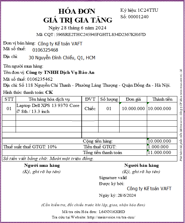 Hóa đơn gốc bị sai đơn giá