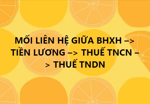 MỐI LIÊN HỆ GIỮA BHXH –> TIỀN LƯƠNG –> THUẾ TNCN –> THUẾ TNDN