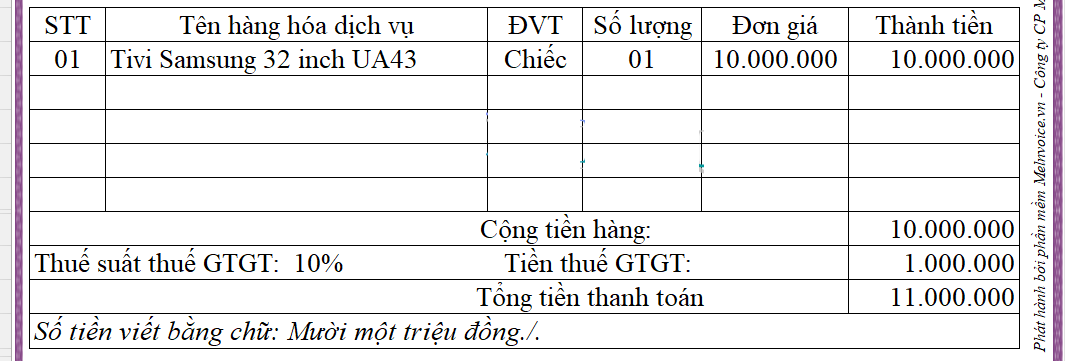 Hóa đơn đầu ra bị bỏ sót