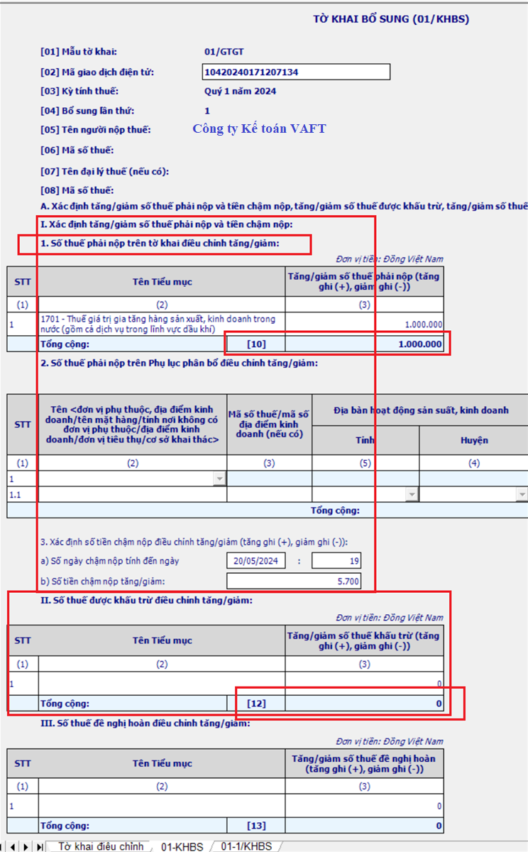Tờ khai bổ sung 01/KHBS