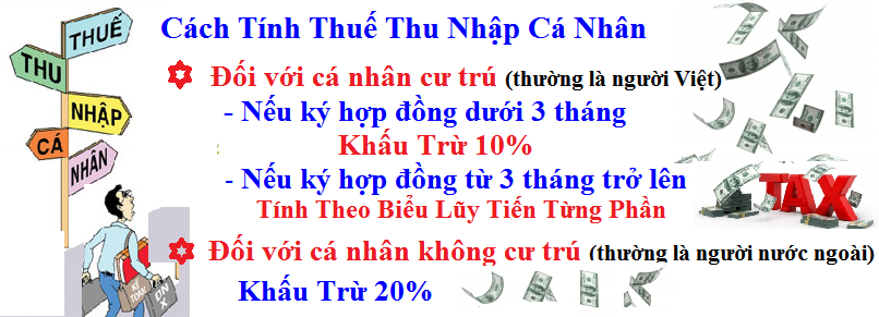 Cách tính thuế TNCN