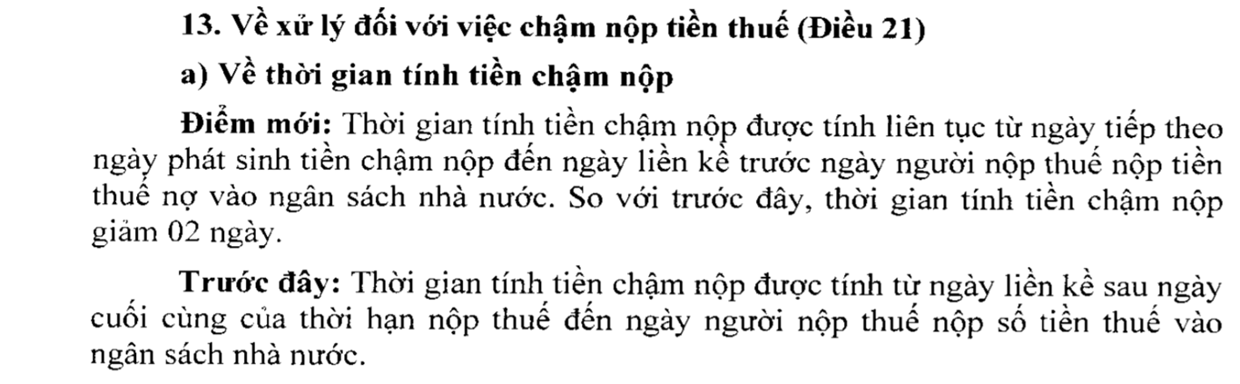 Phạt chậm nộp tiền thuế 